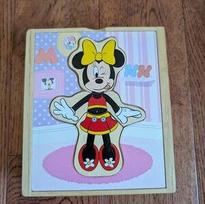 Melissa & Doug Disney Minnie Mouse Wooden Mix & Match Dress Up Puzzle